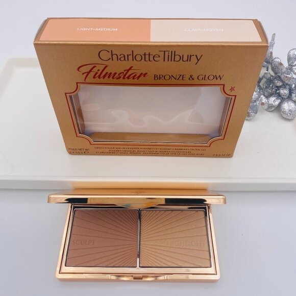 Charlotte Tilbury Beauty gift set- 2pc, Brush, Bronzer Highlight Palette - NEW - Picture 3 of 13